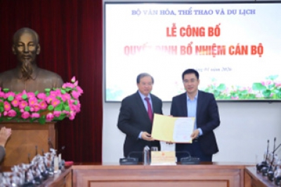 Bộ Văn ho&aacute;, Thể thao v&agrave; Du lịch c&ocirc;ng bố c&aacute;c quyết định bổ nhiệm c&aacute;n bộ